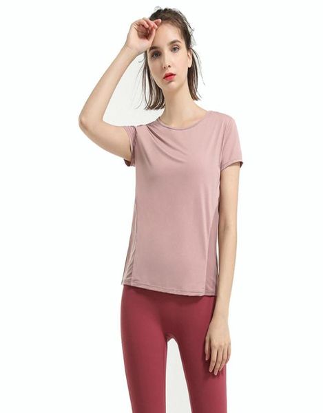 

women clothing tees tshirts tracksuit yoga clothes womens sports fitness professional running breathable mesh back short2957839, White