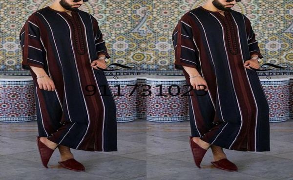 

ethnic clothing 2022 eid ramadan dress muslim fashion clothes man caftan loose casual abaya men modest youth robes qamis homme isl7296307, Red