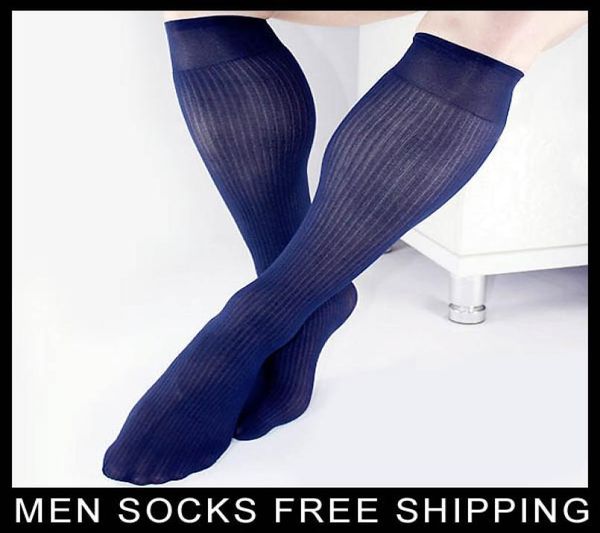 

peajoa brand softy sheer nylon silk socks for mens striped gay male formal socks for leather shoes hose dress suits socks1796368, Black