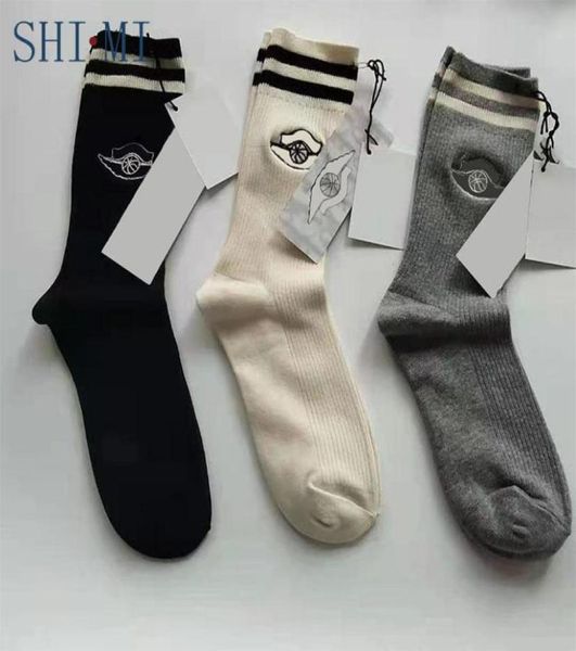 

men039s socks spring women woman korean version of the two bars japanese striped cotton tube pile ins tide college style5788950, Black