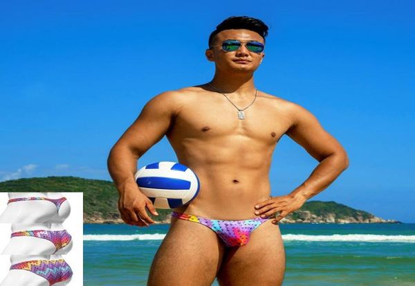 

men039s shorts 2021 men beach tight low waist swimwear swimming gay bikini half pack hip trunks thong swim briefs swimsuit1047928, White;black