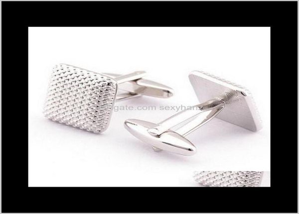 

tie clasps tacks drop delivery 2021 cindiry french shirt unique wedding groom men cuff links business gold cufflinks for mens ashi8411125, Silver