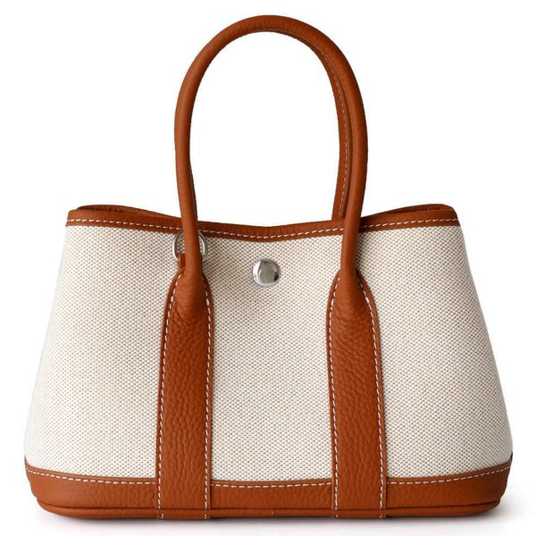 

classic tote bags garden party entry-level 2023 canvas with layer garden bag large capacity portable commuting tote computer office hco1