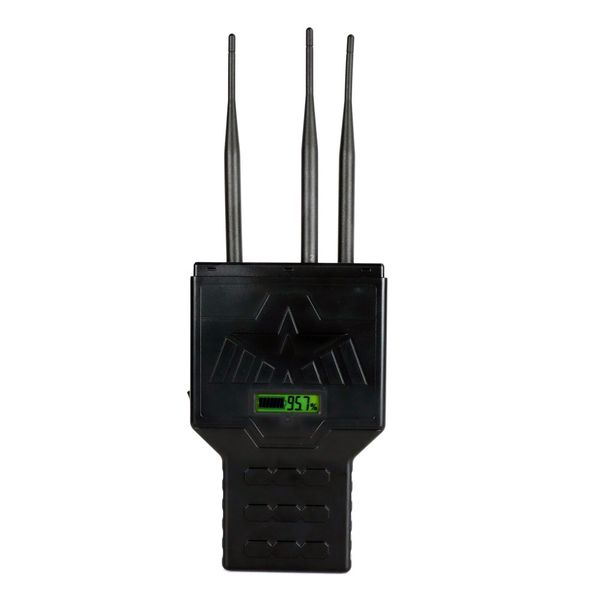 

high power handheld wifi 2.4g 5.2g 5.8g bluetooth signal jamm er to 40m, Silver