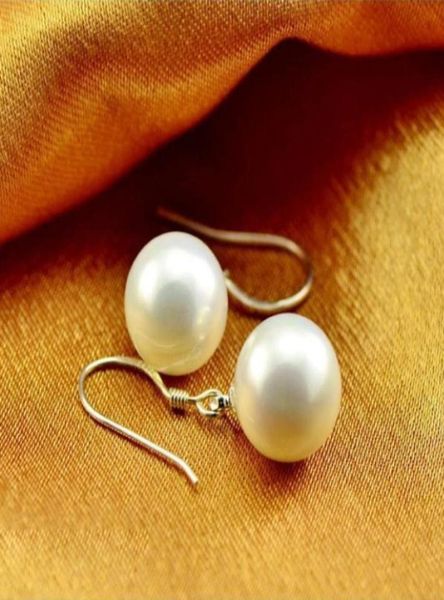 

elegant round imitation pearl drop earrings for bride women engagement wedding graceful accessories fashion classic earrings 329065, White