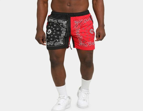 

plus size paisley jacquard shorts men hip hop summer streetwear embroidery shorts bandanna fashionable loose casual knee length7425649, White;black