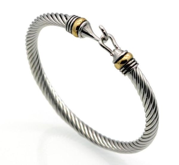 

popular steel wire ed hook shaped bracelet gold bracelet stainless steel cable women039s bracelet1253461, Black