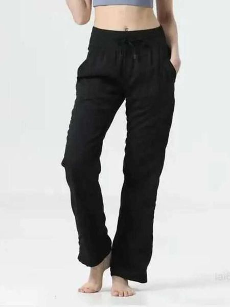 

lulus yoga outfits suit 2022 new dance studio women's mid rise pants casual slim and versatile business loudspeaker wide leg796