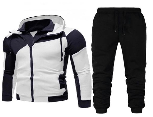 

2020 autumn winter mens fashion tracksuit clothes set male casual sportswear man hoodies pants sweatsuit set gym sweatshirt lj20117030099, Gray