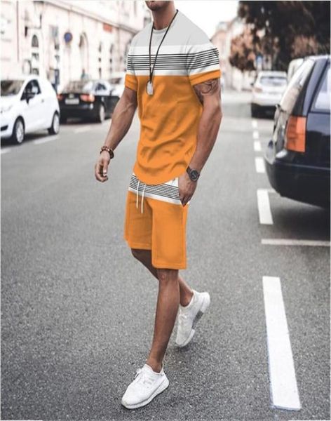 

men039s tracksuits summer tracksuit t shirt man creativity sportswear men sets short outfits male causal oneck harajuku c7855332, Gray