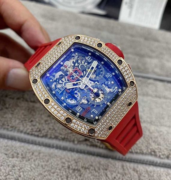 

luxury rm dress wrist watch richardmille casual wristwatches series machinery 40 50mm calendar time limited edition rm011 titanium all yi-8s