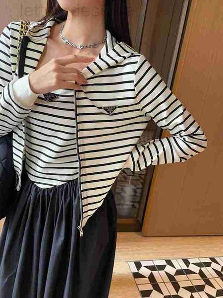 

women's two piece pants designer p family 23 early autumn new fashion triangle decorative hooded stripe coat+strap splice long dress x4, White