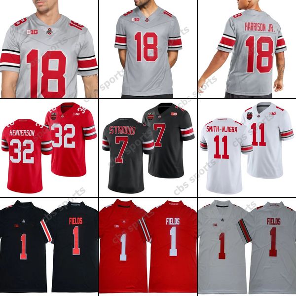 

ohio state buckeyes football jersey college marvin harrison jr. sonny styles emeka egbuka j.t. tuimoloau sawyer henderson george kyle mccord, Black