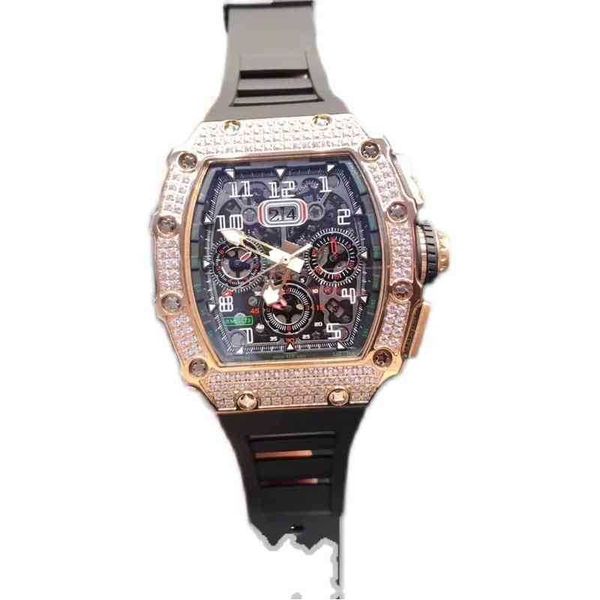 

watches wristwatch luxury richa milles designer men's fully automatic mechanical watch diamond inlaid calendar personalized fashion tap