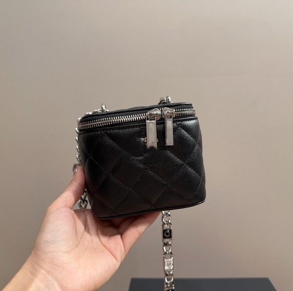 

cc bag makeup bag designer bag shoulder chain bag luxury handbags totes bags clutch women mini bag quilted bag purse caviar double letters s