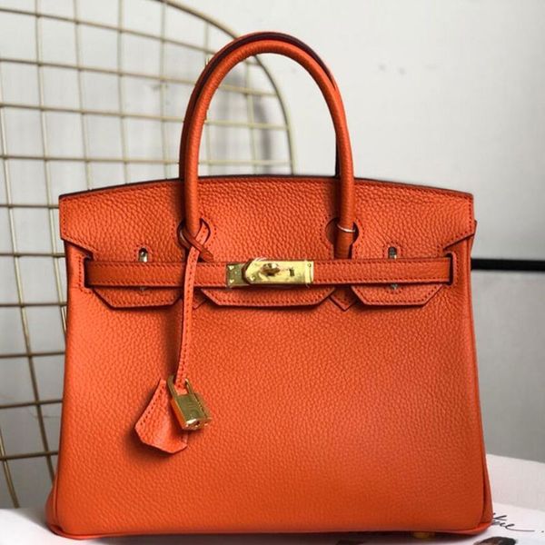 

fashion tote bag 25cm 30cm 35cm handbag women shoulder bags litchi pattern genuine leather handbags with stamped lock scarf horse charm 5a q