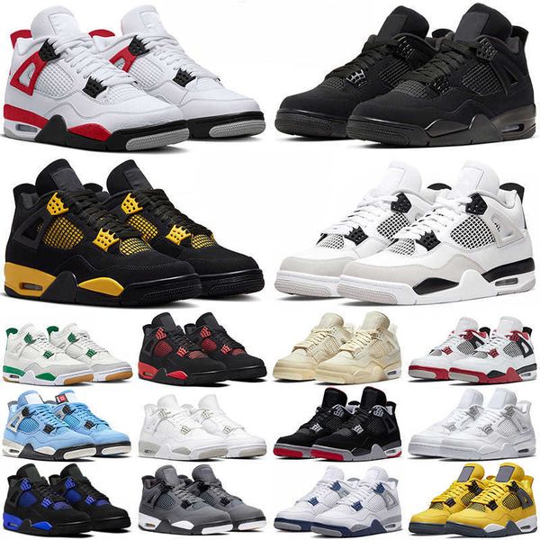 

basketball shoes jumpman 4 4s men women military black cat red cement fire red thunder pine green white oreo sail infrared bred mens outdoor