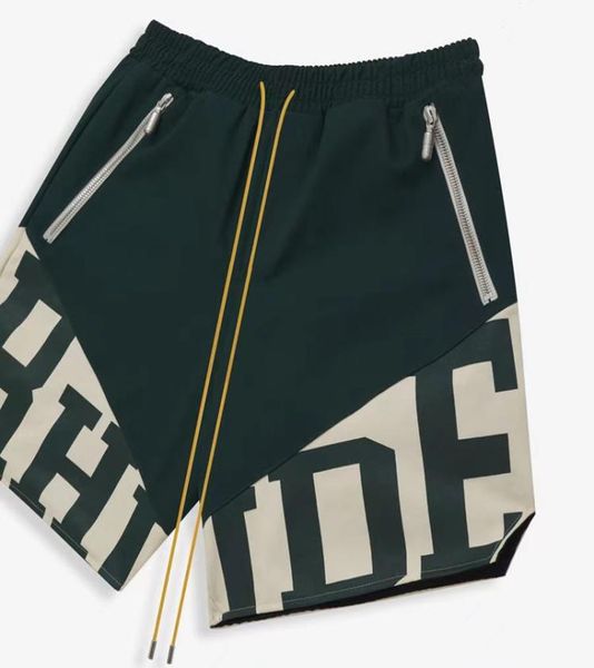 

2022 mesh sportswear pattern stitching printing casual high street shorts jogging pant7876800