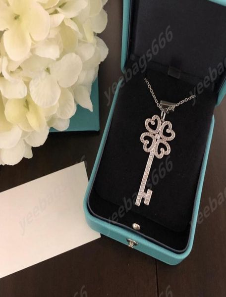 

luxury jewelry lady necklace golden lock pendant design necklace snowflake key full diamond necklace earring bracelet set4059915, Silver