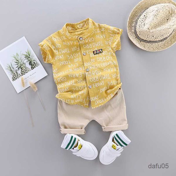 

clothing sets summer boys/girls clothing 2021 new casual fashion print t-shirt+shorts kids infant children toddler outfits 1 2 3 4 years r23, White