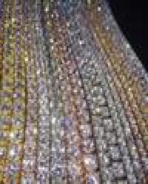 

hip hop tennis chain necklace jewelry mens gold silver iced out chains necklaces1375416, Black
