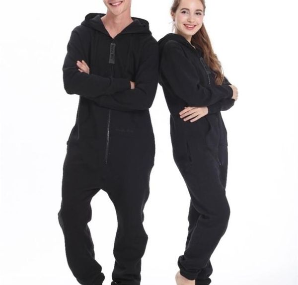 

nordic way fashion one piece jumpsuit hoodies fleece women men romper playsuit y2004221381824, Black;white
