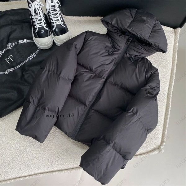 

woman parkas coats short puffy classic downs jackets womens jacket designer female windbreaker hooded warm down shirt s-l, Black
