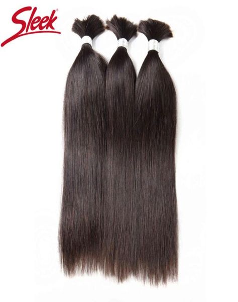 

human hair bulks sleek 30 inch human hair bundles straight bulk for braiding no weft crochet braids single brazilian27002337024124, Black