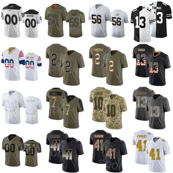 

custom football 7 taysom hill jersey 89 rashid shaheed 12 chris olave 41 alvin kamara 56 demario davis 32 tyrann mathieu 20 pete werner 2 ja, Black;red