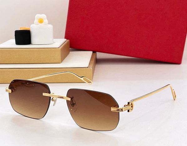 

fashion designer 0113 mens women sunglasses classic square metal rimless pchromic glasses summer simple business style anti-ultraviolet come, White;black