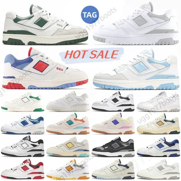 

new 550 running shoes for men women 550s designer sneakers white green red blue silver birch grey sea salt black mens womens outdoor sports