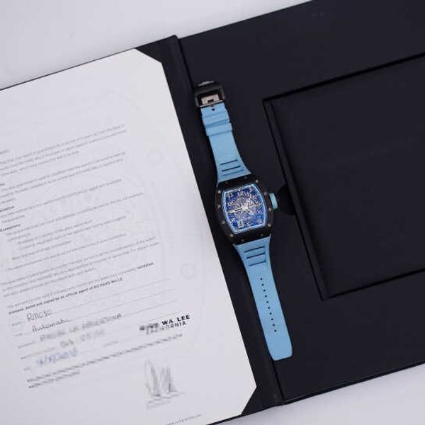 

richardmille pilot quartz wrist watches rm swiss watch rm30 argentina blue black carbon hollow date dynamic storage men yi-1r43 yi-bcf9 yi-d