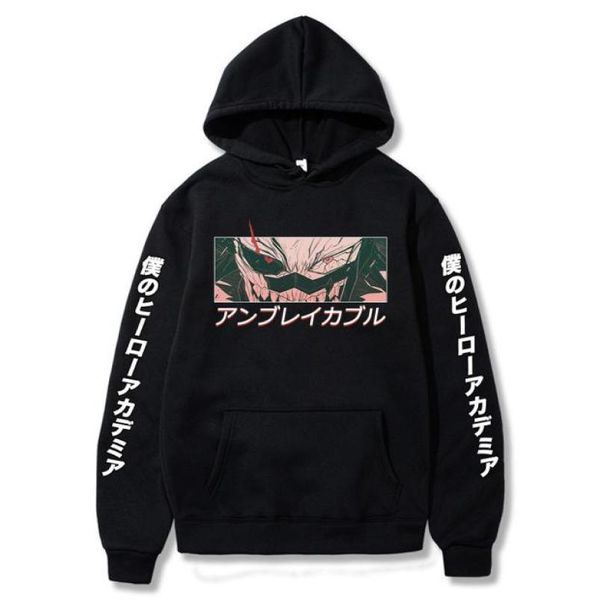 

men039s my hero academia kirishima eijiro printed menwomen hoodie long sleeve sweatshirt4373124, Black