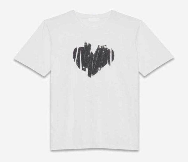 

heart graffiti printed tee fashion highstreet man women white color tshirt oversize style summer fztx114866246247698010, White;black