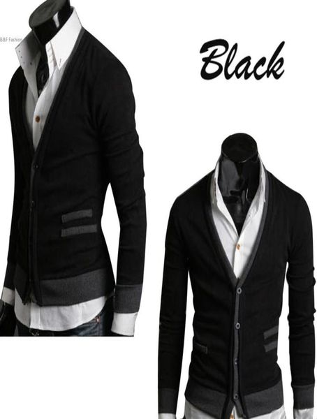 

whole 2015 autumn mens sweaters male v neck fashion winter cardigan men knitwear jumpers slim casual sweater brand cardigan 38353704, White;black