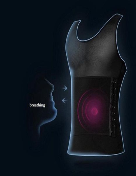 

wholemen waist trainers girdle reduce fat tummy belly buster body shaper compression vest male abdomen slimming belt black wh4236829, Black;brown