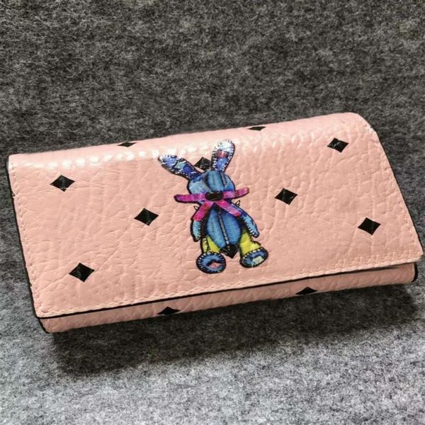 

new fashion wallets south korea 3 fold 3d rabbit wallet with box192p, Red;black