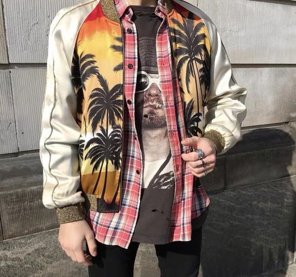 

correct version of gaoding slp san luo coconut american vintage sunset thin woven baseball jacket8940287, Black;brown
