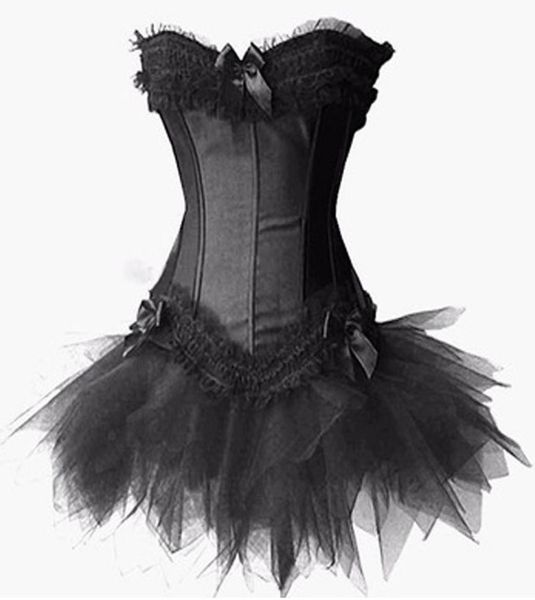 

wholewomen fancy corset dress overbust corsets and bustiers mit tutu dress halloween party costumes4464790, Black;white