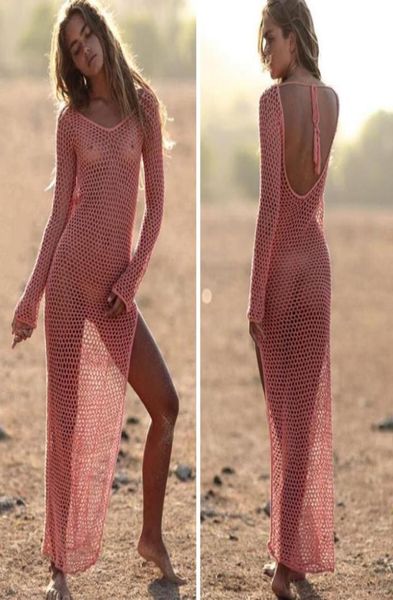 

women039s swimwear knitting seethrough side slit skirt beach dress summer1410529