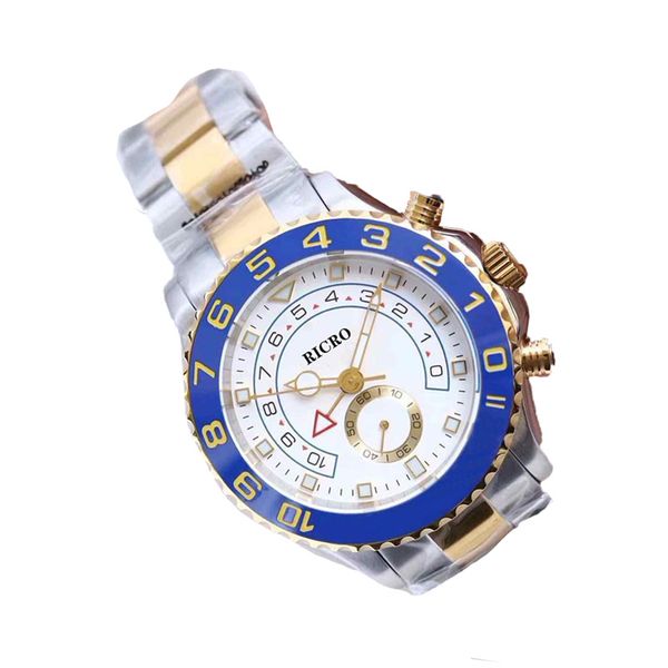 

luxury wristwatches yacht masters mechanical watch stainless steel silicone band luminous clock sports automatic mens luxury watches dhgate, Slivery;brown