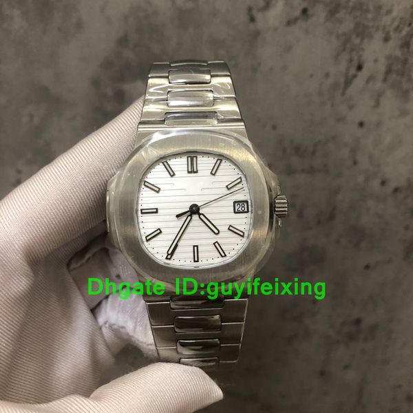 

mens ultrathin 8.6mm designer watch 40mm nautilus 5711 5811 white dial engraving movement designer watches for men wholesale watch christmas, Slivery;brown