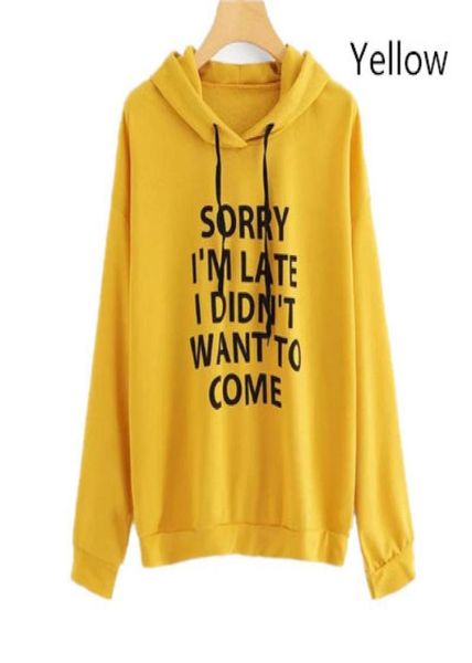 

new women hoodies casual lady sweatshirts long sleeve loose pocket autumn winter spring letter print cute hoodie sudaderas2896258, Black