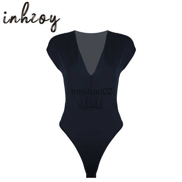 

women's jumpsuits rompers women deep v neck sleeveless solid color low-cut body romper jumpsuits ladies fashion casual stretchy bodysu, Black;white