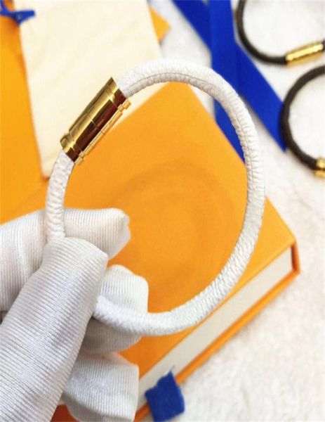 

fashion bracelet designer bracelets leather magnetic buckle for man woman delicate jewelry wristband 4 color8629938, Golden;silver