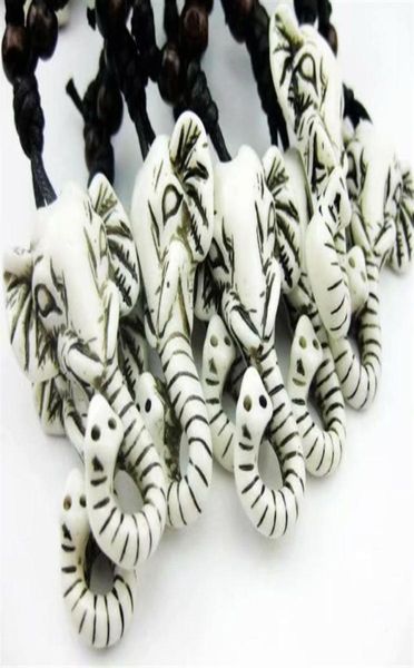 

yqtdmy 12 pcs biker imitation carved cool elephant totem design necklace309t3047406, Silver