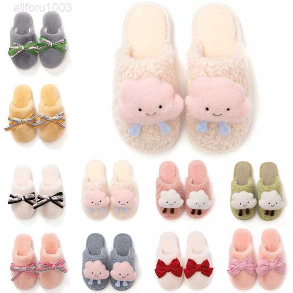 

women for fur yellow slippers winter pink white snow slides indoor house fashion outdoor girls ladies furry slipper soft comfortable194 ry c, Black