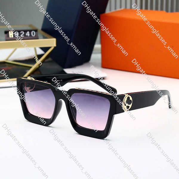 

fashion designer cool sunglasses 2023 new sunglasses net red street p glasses box women'seqgi, Black