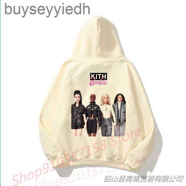 

kith cartoon letters printed hoodie fashion sweatshirt kith sweater, Black