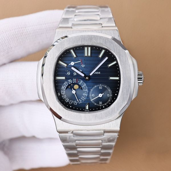 

5712/1a aaaaa 5a quality watches 40mm men sapphire glass automatic mechanical 2824 swiss movement with gift box jason007 watch 02, Slivery;black